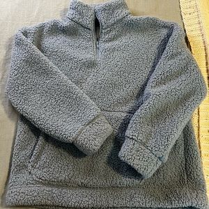 Fuzzy Blue Sherpa Pullover